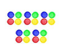 Reinscer 20PCS Stop Sand Sifter Sieves Toy for Sand Beach 20 Pack Set Red Blue Yellow Green for Children Kids Toy
