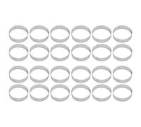Reinscer 24 Pack Stainless Steel Tart Rings, Heat- Perforated Cake Mousse Ring,Cake Ring Mold,Round Cake