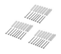 Reinscer 24 Pcs M2.5X32MM Electric Guitar Humbucker Pickups Adjust Height Screw and Spring - Pitch 0.4mm - Silver