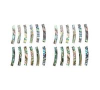 Reinscer 24Pcs Guitar Soundhole Rosette Abalone Shell Inlay Curved Strips Guitar Sound Hole Inlay 4mm Width