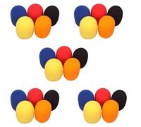 Reinscer 25 Pcs Solid Color Non-Disposable Microphone Dust Cover Thickened Microphone Cover Microphone Blowout Cover for KTV