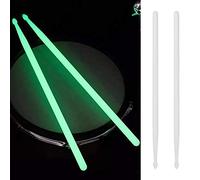 Reinscer 2Pair 5A Luminous Drum Stick Drum Set Fluorescent Drumsticks Jazz Drumsticks Stage Glow in Dark Drum Accessories Green