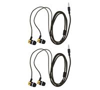 Reinscer 2pcs 1.1M Reflective Fiber Cloth Line Noise Isolating Stereo In-Ear Earphone Earbuds Headphones Golden