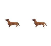 Reinscer 2pcs 15.7 Inch Dachshund Dog Dinner Plate Cheese Board Cutting Charcuterie Board Cute Christmas Dinner