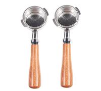 Reinscer 2pcs 58MM Stainless Steel Coffee Machine Bottomless Portafilter for Coffee Machine Professional Accessory