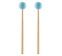 Reinscer 2Pcs Soft Rubber Sticks Wood Handle Bell Mallets for Glockenspiel Xylophone Bell Music Instruments Parts Green