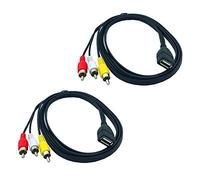 Reinscer 2X 1.5M USB A Female to 3 Phono Av Cable Lead Pc Tv Aux Audio Video Adapter