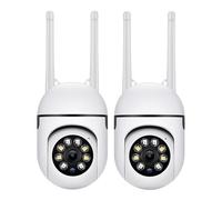 Reinscer 2X, 2.4GHz WiFi Cameras for Home Security, 1080P Dome Surveillance Cameras 360°View,2-Way Audio