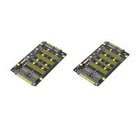 Reinscer 2X 2 in 1 Combo M.2(NGFF) NVME PCI-E SSD to U.2 SFF-8639 & M.2(NGFF) SSD to Adapter