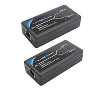 Reinscer 2X 2 Port POE Extender 10/100Mbps with IEEE 802.3Af Standard Input/Output for IP Camera Extend 100 Meters