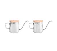 Reinscer 2X 250Ml Stainless Steel Teapot Drip Coffee Pot Long Narrow Spout Coffee Pot Gooseneck Kettle Hand Drip Kettle