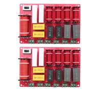 Reinscer 2X 300W 5 Way Speaker Audio Frequency Divider 2 Tweeter 2 Middle+ 1 Bass Speaker Crossover for Home Audio System