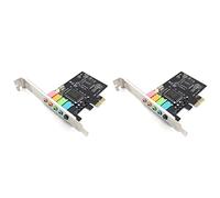 Reinscer 2X 5.1 Internal Sound Card for 10 with Low Profile Bracket, 3D Stereo PCI-E, Chip 32/64 Bit Sound Card PCI