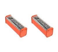 Reinscer 2X 8 Slots 18650 DIY Power Bank Case Fast Charging Power Bank Case Large Capacity Digital Display Battery Storage Orange