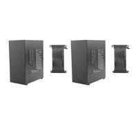 Reinscer 2X A07 Mini ITX Computer Case Chassis HTPC Host Case USB3.0 ITX Enclosure with Graphics Card Extension Cable(A)