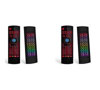 Reinscer 2X Air Mouse for Android TV Box, Mini Wireless Keyboard Air Remote Mouse Control with RGB Backlit MX3 Pro IR Learning