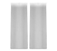 Reinscer 2X Aluminum Heat Radiator Heatsink Cooling Fan 200x69x37mm Silver Tone