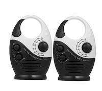 Reinscer 2X AM/FM Mini Shower Radio Bathroom Waterproof Radio Hanging Music Radio Built-in Speaker