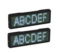 Reinscer 2X Bluetooth LED Name Badge Rechargeable Light Sign DIY Programmable Scrolling Message Board Display LED,Type 5