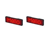 Reinscer 2X Bluetooth LED Name Badge Rechargeable Light Sign DIY Programmable Scrolling Message Board Display LED,Type 2
