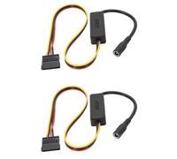 Reinscer 2X DC 5525 to Hard Drive Power Supply Cable DC 12V to Hard Drive Cable with Step-Down Voltage Regulator