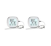 Reinscer 2X Digital Meat Thermometer for Grill - Oven Kitchen Cooking Instant Temperature Reader Gauge with Metal Wired Probes