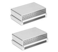 Reinscer 2X Disinfection Box 58-Hole Aluminum Alloy Dental Bur Box High and Low Speed Mobile Grinding Head Box B