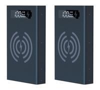 Reinscer 2X DIY 5X18650 Power Bank Case Detachable Battery Charge Storage Box Shell CX5 with LED Lighting Without Battery