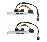 Reinscer 2X Dual Port to 5V 12V Power over Esata USB Port Adapter Convert Expansion Converter Card