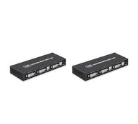 Reinscer 2X DVI KVM Switch 2-in-1 4K Two Computers Shared USB Keyboard Mouse Print Monitor Multi-Function Switching Screen