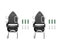 Reinscer 2X Iron Board Hanger Wall Mount Electric Iron Holder Iron and Ironing Board Storage Shelf with Removable Hooks -1