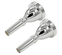 Reinscer 2X Large Mouth Large Holding Mouthpiece TUBA Mouthpiece Silver Plated Bass Large Mouthpiece