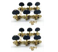 Reinscer 2X Left Right Classical Guitar String Tuning Pegs Machine Heads Tuners Keys 3L3R Professional Guitar Accessories,Black