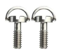 Reinscer 2X Long 1/4 inch D-Ring Screw Stainless Steel For Camera Tripod Quick Release Plate Silver