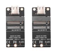 Reinscer 2X M.2 to Type-C SSD Enclosure Adapter M2 NVME HDD Enclosure Interposer Board JMS583 Chip 10Gbps Support 2230 2242 SSD