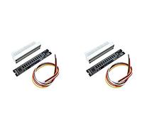 Reinscer 2X Mini Dual 12 Level Indicator VU Meter Stereo Amplifier Board Adjustable Light Speed Board with AGC Mode, DIY KITS