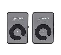 Reinscer 2X Mini Mirror Clip USB Digital MP3 Music Player Support 8GB SD TF Card Black