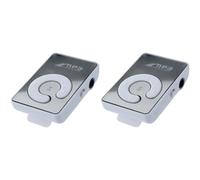 Reinscer 2X Mini Mirror Clip USB Digital Mp3 Music Player Support 8GB SD TF Card White
