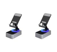 Reinscer 2X Mobile Phone Holder, Audio Power Bank, Bluetooth Call Speaker, Multi-Function Foldable Rotating Desktop,Gray