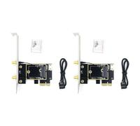 Reinscer 2X NGFF M.2 to PCIE Network Card Adapter Card PCIE Adapter Card Supports NGFF M.2 Wireless Network Card