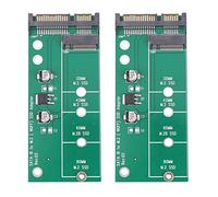 Reinscer 2X Ngff (M2) Ssd to 2.5 Inch Sata Adapter M.2 Ngff Ssd to Sata3 Convert Card for 30/42/60/80mm M.2 Ssd Hard Drive