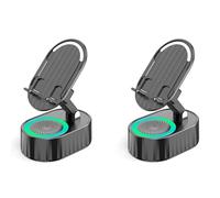 Reinscer 2X Phone Holder Inductive Bluetooth Speaker Holder 360°Rotating Folding Lifting Charging Treasure Holder Black