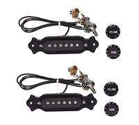 Reinscer 2X Pre-Wired 6-String Single Coil Pickup Harness with Volume & Tone Pots for Electric Guitar