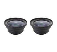 Reinscer 2X Professional 37mm Macro+72mm Wide Angle Lens 0.39X Full HD for 4K Camcorder