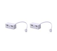 Reinscer 2X RJ11 Plug to Dual UK BT Telephone Socket Convertor