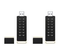 Reinscer 2X Secure USB Drive, 32GB Encrypted USB Flash Drive Hardware Password Memory Stick with Keypad USB 3.0 Disk Flash Black