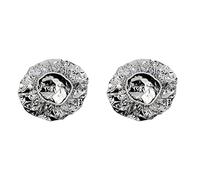 Reinscer 2X Shower Cap Heat Insulation Aluminum Foil Hat Elastic Bathing Cap for Women Hair Salon Bathroom -Silver