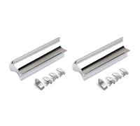 Reinscer 2X Stainless Steel Guitar Slide Tone Bar for Dobro, Lap Steel Guitar,Hawaiian Guitar, Electric Guitar Accessories,Silver
