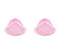 Reinscer 2X Toilet Litter Tray,Small Animal Toilet Corner Potty, Pet Litter Trays Corner for, Hamster (Pink)