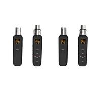 Reinscer 2X Uhf Wireless Microphone Converter Xlr Transmitter Receiver for Guitar Transmitter Receiver Adapter 540-590Mhz